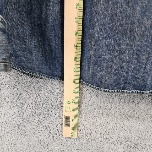 Christian Audigier Denim Shirt Men's XL Blue Med Wash Western Pearl Snap Pockets - Picture 8 of 10